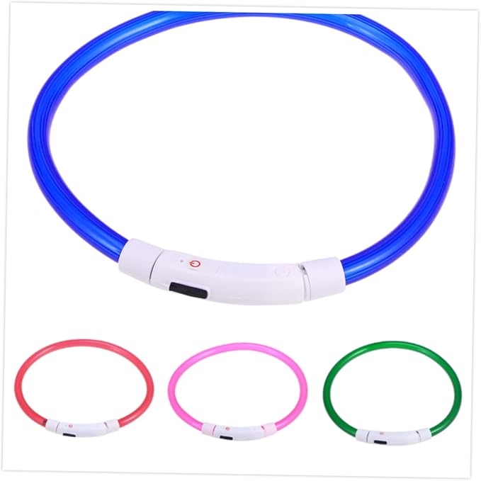 BESPORTBLE USB Rechargeable Led Night Dog Collar Pet Collar Light Modes for Safety During Glowing Flashing Accessory for Dogs