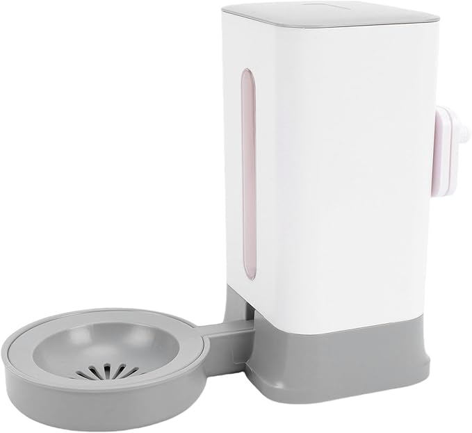 Hanging Automatic Pet Water Dispenser, Plastic, Continuous Hydration for Dogs and Cats, 1.5L Capacity, Ideal for Small Animals Like Puppies and Kittens (Gray)