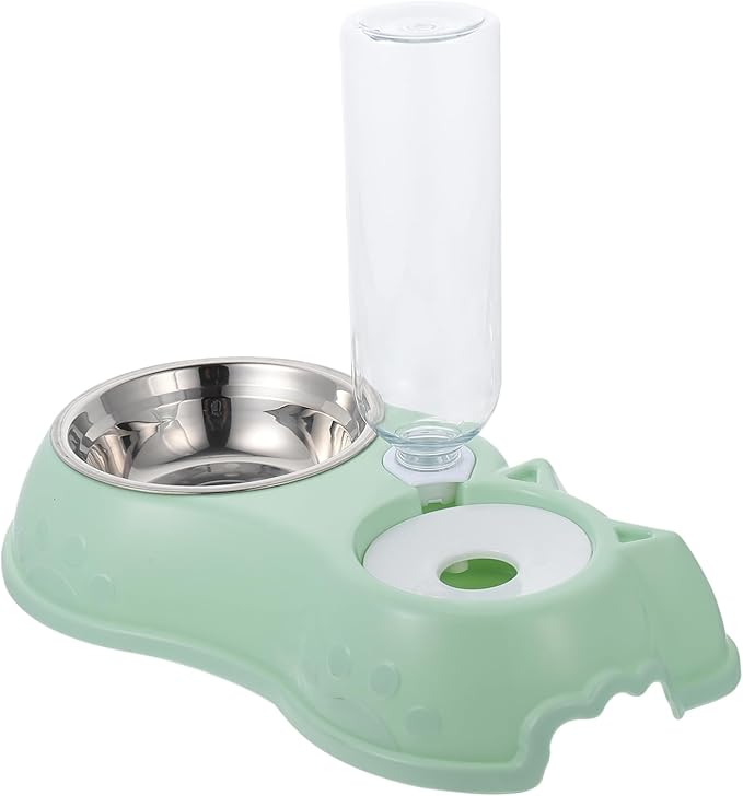 1 Set Automatic Pet Feeder and Water Dispenser Dual Feeding Bowl for Cats Dogs and Rabbits Detachable Design for Easy Cleaning Convenient Feeding Tool for Home and Pet Stores