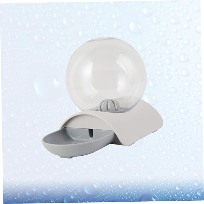 Happyyami Automatic Pet Water Dispenser Large Dog Water Bowl Sturdy Leakproof for Cats Dogs Grey