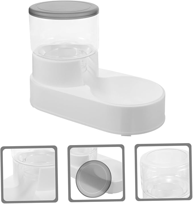 2pcs Automatic Pet Feeder Dispenser Cat Water Dispenser Gravity Feed No Spill Water Bowl for Cats Dogs