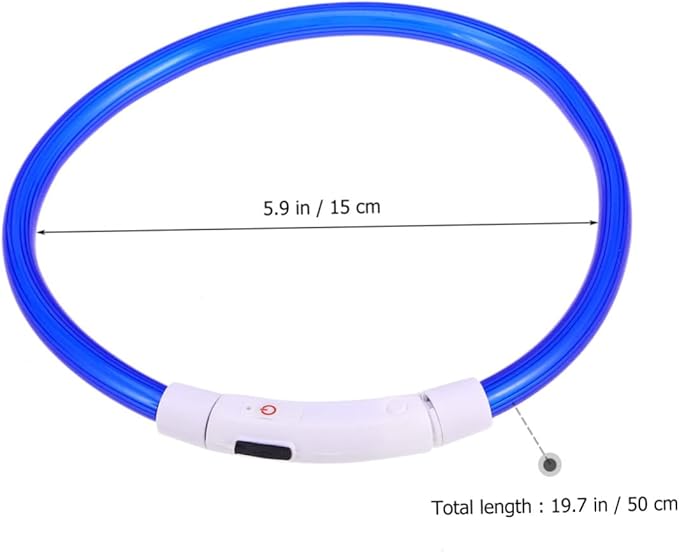 ibasenice Led Dog Collar Rechargeable Glowing Pet Collar Silicone Material Night Safety