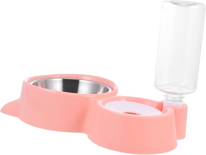 POPETPOP 1pc Automatic Pet Water Feeder and Feeding Bowl Cat Ear Design Food-Grade for Cats and Dogs Antiskid Base Easy to