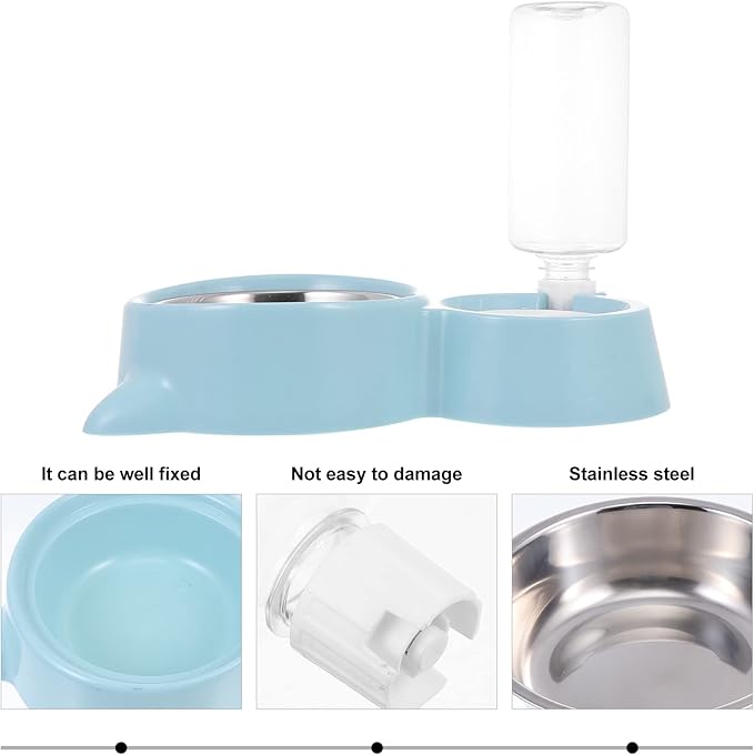 1pc Pet Drinking Bowl Automatic Feeder for Dogs Cats Dual-use Design Easy to Non-Tipping Compact for Water Food