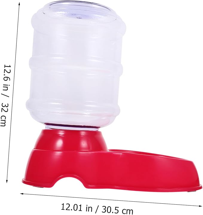 Happyyami Pet Food Dispenser Automatic Dog Water Bowl No Leak Safe Material Slip Base Easy to Clean