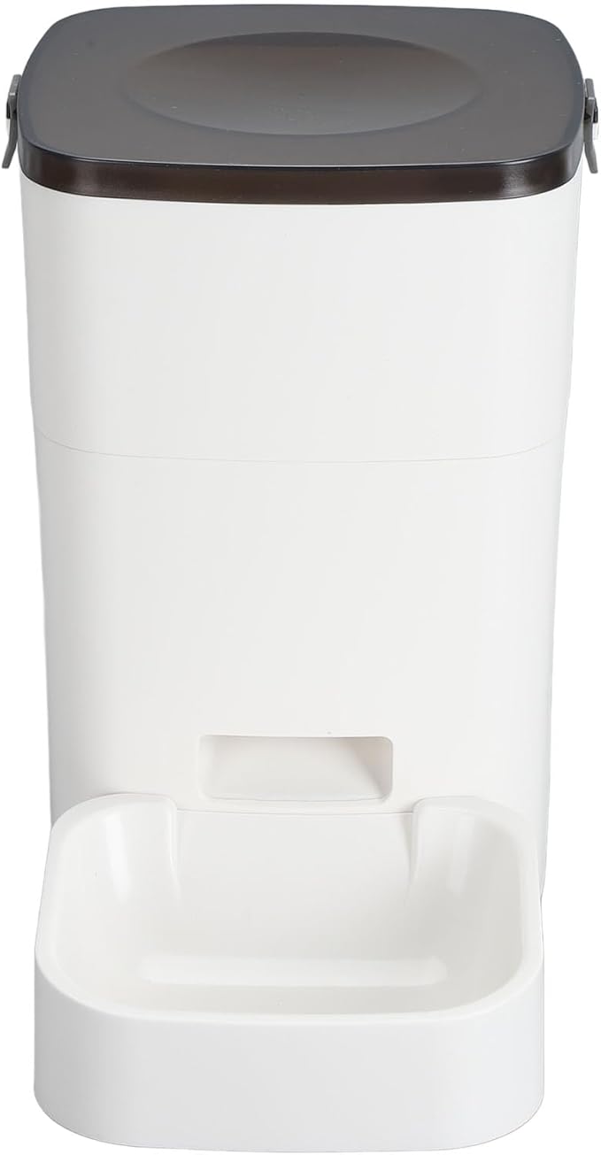 Timed Pet Feeder, Timing Function, Large Capacity, Smoother Food Delivery, Automatic Pet Feeder for Home (White)