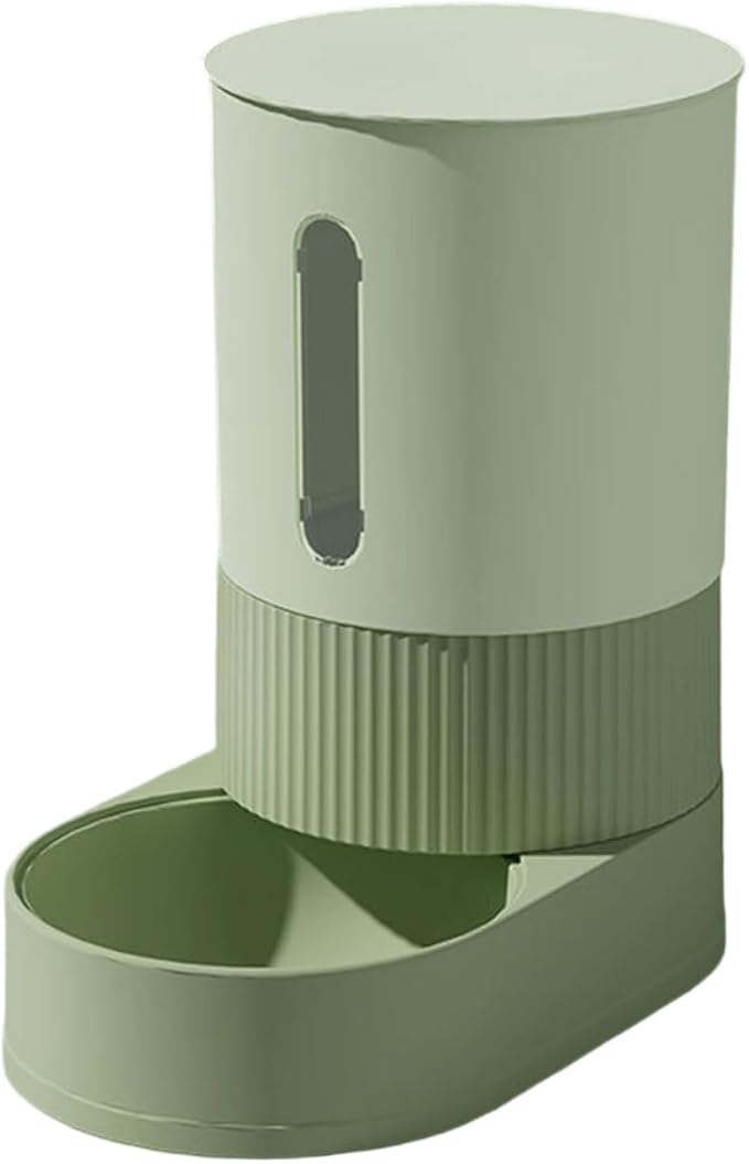 Automatic Pet Feeders with Removable Stainless Steel Bowls, Anti-Slip Base & Integrated Water Dispenser for Dogs Spill Elevated Bowl