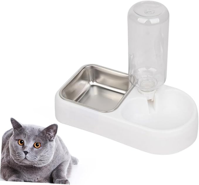 Kisangel Unique Pet Water Feeding Bowl Insulated Double Dog Cat Bowls Automatic Water Dispenser Safe and Sturdy for Pet Shop and Home