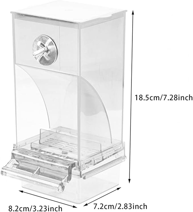 Automatic Pet Feeder, Automatic Dry Food Dispenser Bird Feeder, for Pet Feeder, Cats, Large Dogs(Transparent)