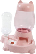 FRCOLOR Automatic Cat and Dog Water Feeder Cat Ear Design Convenient Pet Water Dispenser Capacity Smooth Surface Safe Material Pink