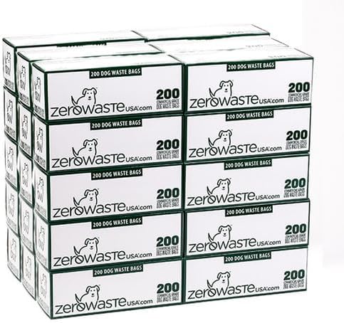 Zero Waste USA 6,000 Premium Dog Waste Station Refill Roll Bags - Up to 40% thicker & stronger than competitor bags - Guaranteed to fit any commercial roll bag dispenser - (30 rolls of 200 bags)