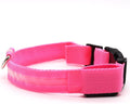 LED Dog Collar, Light Up Dog Collars, Adjustable USB Rechargeable Glow in The Dark Dog Collars High Visibility Glowing Dog Collars for Large Medium and Small Dogs (X-Small,Pink)