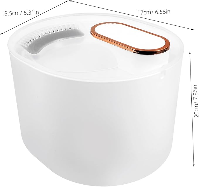 3l Auto Electric Pet Water Fountain Dog Cat Drinking Dispenser Filter Self-Filling Low Water Level Protection Pp Material Mineral White