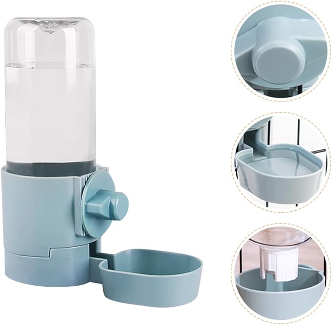 Happyyami Automatic Hanging PET Water Dispenser for Cats and Dogs Indoor Water Feeder 2L Capacity Plastic Waterer for Rabbits and Small Animals