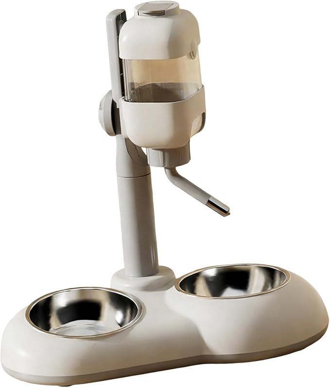 Standing Water Dispenser for Pets, Automatic Food and Water Dispenser for Cats, and Kittens, Brown