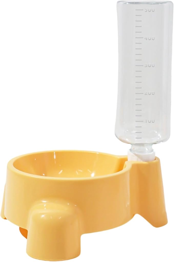 Elevated Pet Feeders with Removable Bottle 500ml Automatic Water Dispenser Dogs Detachable Cats and Water Bowl