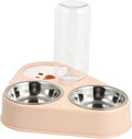 Cat Dog Automatic Water Dispenser Stainless Steel Food Bowls Pet Feeding Bottle