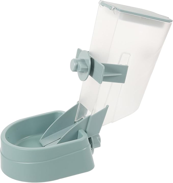 Luxshiny Capacity Hanging Automatic Dog Feeder with Deep Bowl and Lid Design Space-Saving Pet Food Dispenser for Puppies and Dogs Spill-Resistant Cage Feeder for Feeding