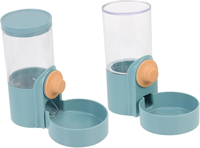 2pcs Automatic Cat Water and Food Dispenser Hanging Feeders for Animals for Cats Dogs and Pets Easy to Install and Convenient for