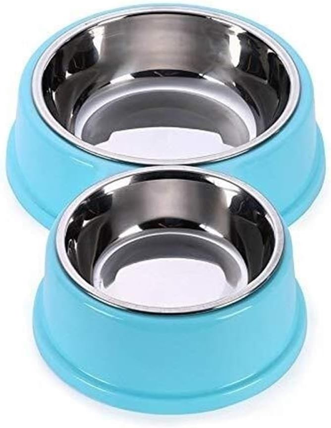 Automatic Feeders Stainless Steel Dog Bowl Pet Double Bowls Plastic 8 Shaped Cat Food Bowls Water Container for Puppy Small Dogs