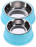 Automatic Feeders Stainless Steel Dog Bowl Pet Double Bowls Plastic 8 Shaped Cat Food Bowls Water Container for Puppy Small Dogs