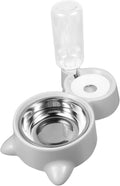 Sosoport Automatic Dog Water Dispenser with Double Bowl Design Leak Pet Feeder for Dogs Transparent Bottle for Easy Water Level Monitoring Easy to