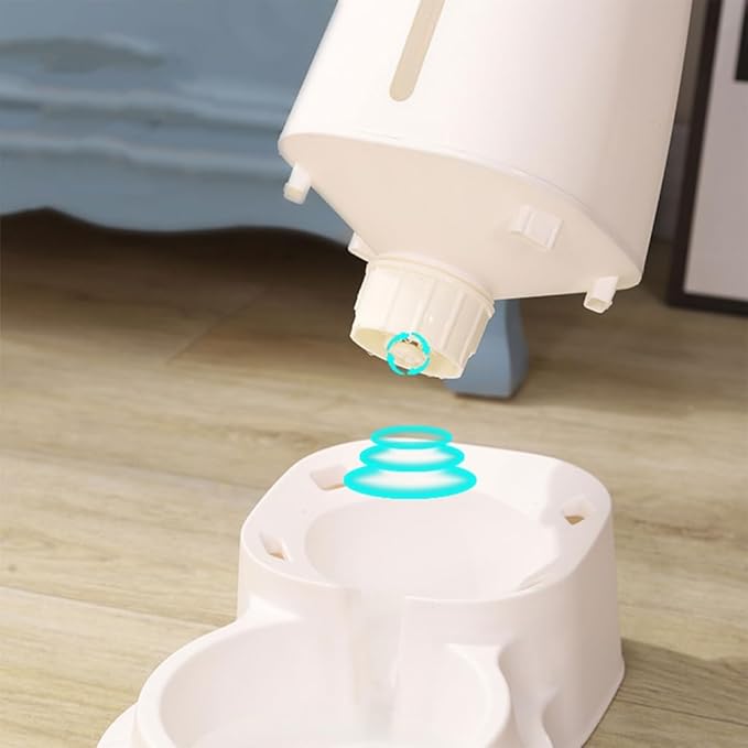 Water Dispenser Automatic Feeder and Water Feeding Watering Pet Feeder Feeder Water Feeder (Cloud White)