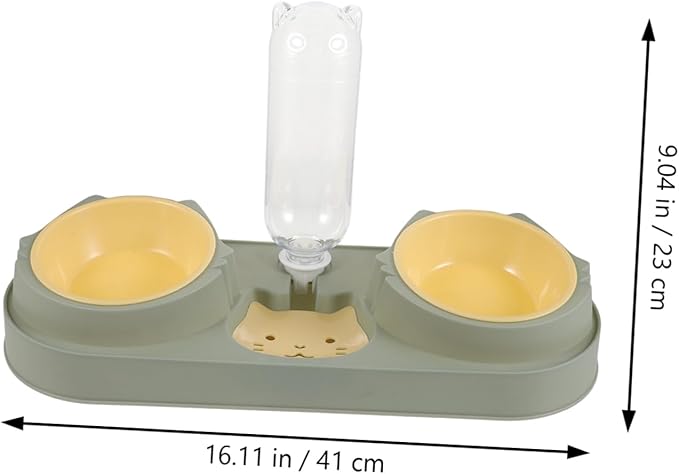 Totority Dog Food Dispenser Automatic Feeder Pet Feeding Bowl Shatter-Resistant Easy to Use Random Style