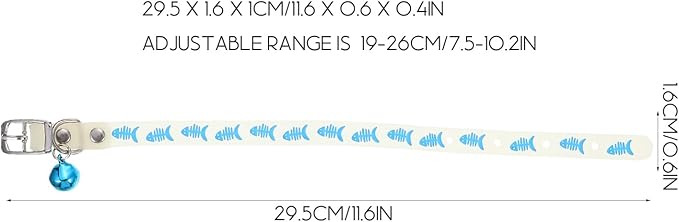 VICASKY 3Pcs Glow in The Dark Dog Collar Cat Light Up Silicone for Dogs Led Collars at Night Kitten Bell Bells Lighted Rechargeable Anime Necklace Glowing with up Puppy Adjustable Fluorescent Pet