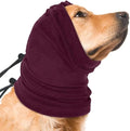 Nanaki Calming Hoodie Dog Ear Cover Dull Red,L -Soft No Shake Dog Ear Wrap Hematoma, Adjustable Head Protection for Fireworks Grooming, Anxiety Relief, Thunderstorm, Bathing Noise Protection