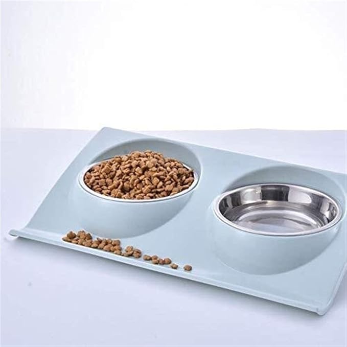 Automatic Feeders Double Food Water Non Spill Dog Bowls for Pet Puppy Stainless Steel Feeder Dogs Drink Bowl Pet Cats Feeding Dishes Portable