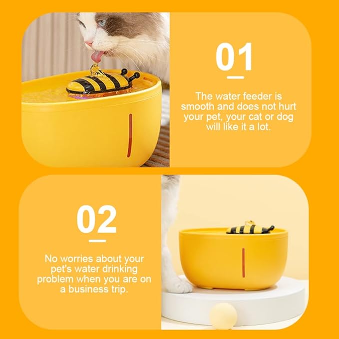 balacoo Automatic Pet Water Dispenser Compact Cat Water Feeder Stable Base for Dogs and Cats Easy to Store for Indoor Use