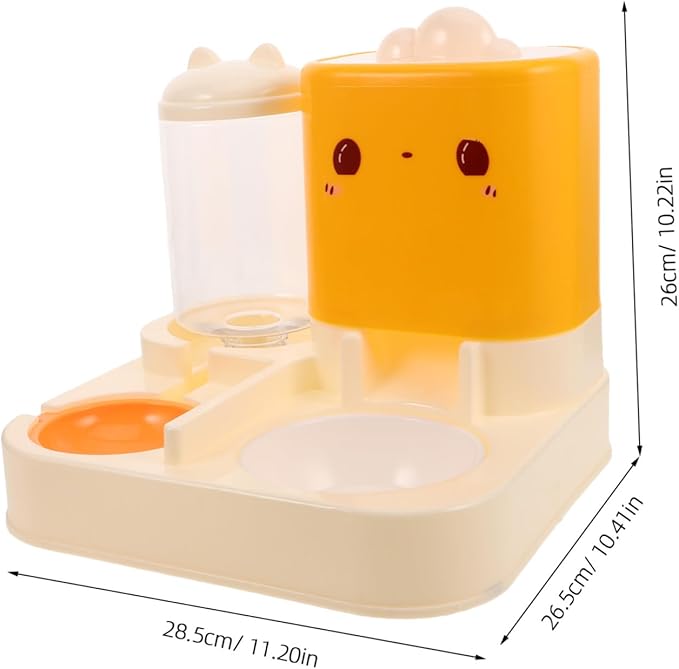 KESYOO Automatic Cat Feeder Water Dispenser Double Bowls Pet Food and Water Feeder Dog Bowl