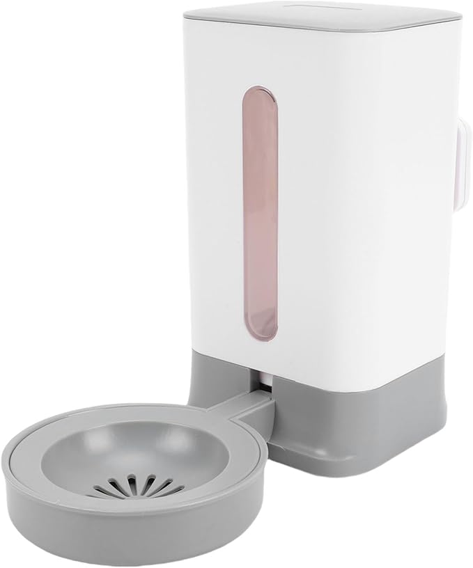 Pssopp 1.5L Automatic Pet Water Dispenser, BPAFree Durable Plastic, System for Dogs and Cats, Ideal for Cages and Travel (Grey)
