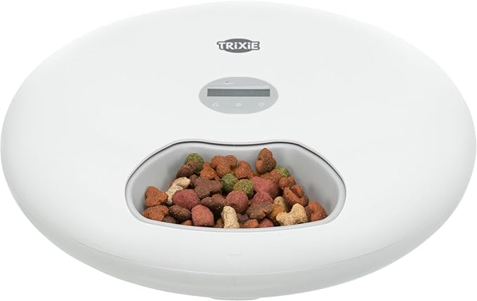 Trixie TX5 Plus 1 automatic food dispenser, 6 × 0.18 l, 32 × 8 cm, White