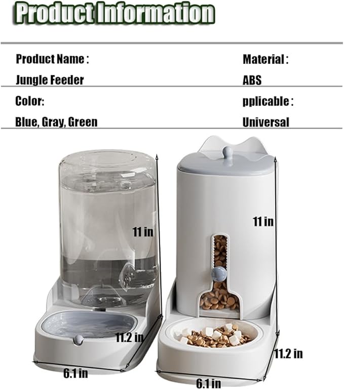 Automatic Pet Feeder for Cats & Small Dogs - 3.2L Programmable Pet Feeder with Stainless Steel Bowl, Suitable for Dry Food, Perfect Portion Control for Puppies & Kittens, Medium Dogs,Blue,Feede