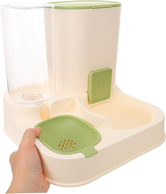 Yardwe Automatic Pet Feeder and Water Dispenser for Dogs and Cats Capacity Dry-Wet Separation Easy to Transparent Design for Home Use