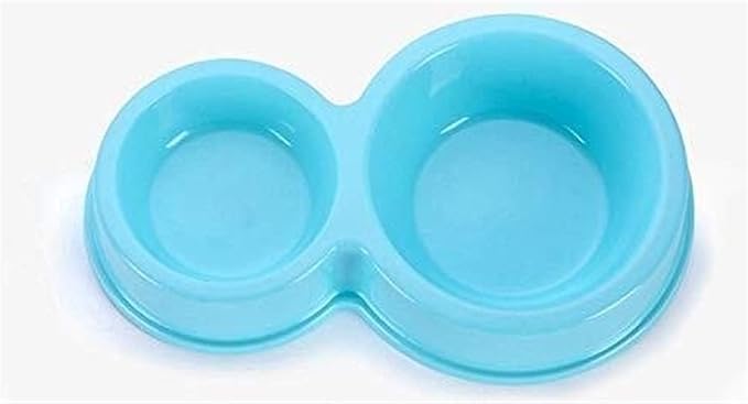 Automatic Feeders Stainless Steel Dog Bowl Pet Double Bowls Plastic 8 Shaped Cat Food Bowls Water Container for Puppy Small Dogs
