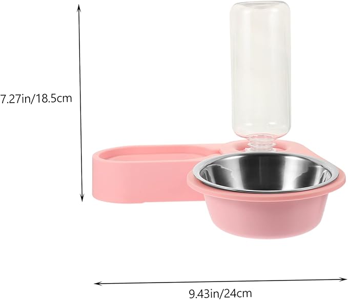 BESPORTBLE Corner Cat Feeder Stainless Steel Pet Bowl Auto Water Feeder for Dogs and Cats