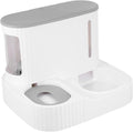 FRCOLOR Automatic Pet Feeder Water Dispenser for Cats and Small Dogs Food Capacity Water Bowl Gravity Replenishment Visible Window Stylish Design for Indoor Use