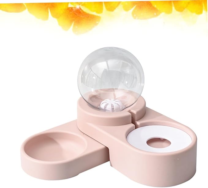 BESPORTBLE Pet Water Dispenser for Automatic Cat Bowl Double Bowls Pet Supplies Stainless Steel(Without Stainless Steel Basin)