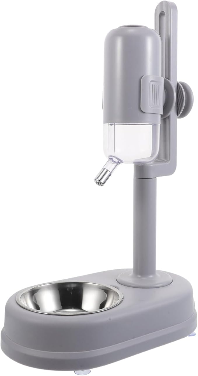 Cabilock Double Layer Pet Food Feeder and Automatic Rolling Ball Water Bowl Stainless Steel Neutral Hanging Cage Feeder for Dogs and Cats