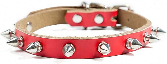 Fashion Bullet Puppy Dog Collar Leashes Dog Cat Collar Necklace Accessories for Small Chihuahua Yorkie Dogs 13 Red S