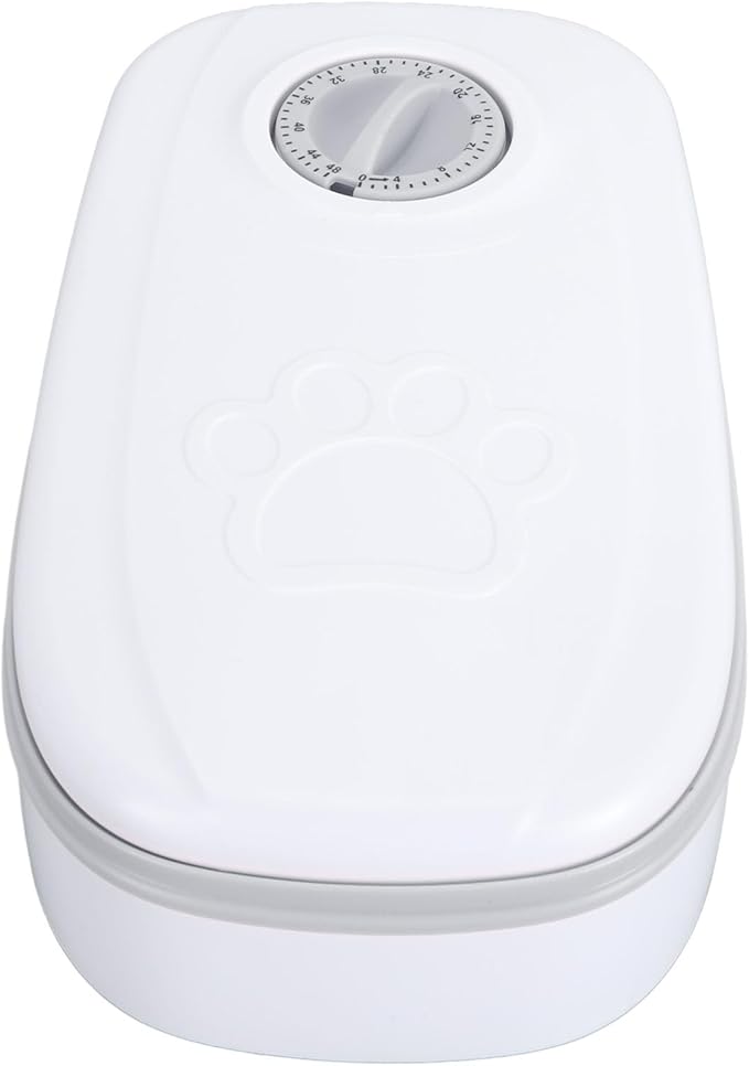 ANGGREK Automatic Pet Feeder, Intelligent Timed Pet Feeder Sturdy Single Meal for Cats (Gray)