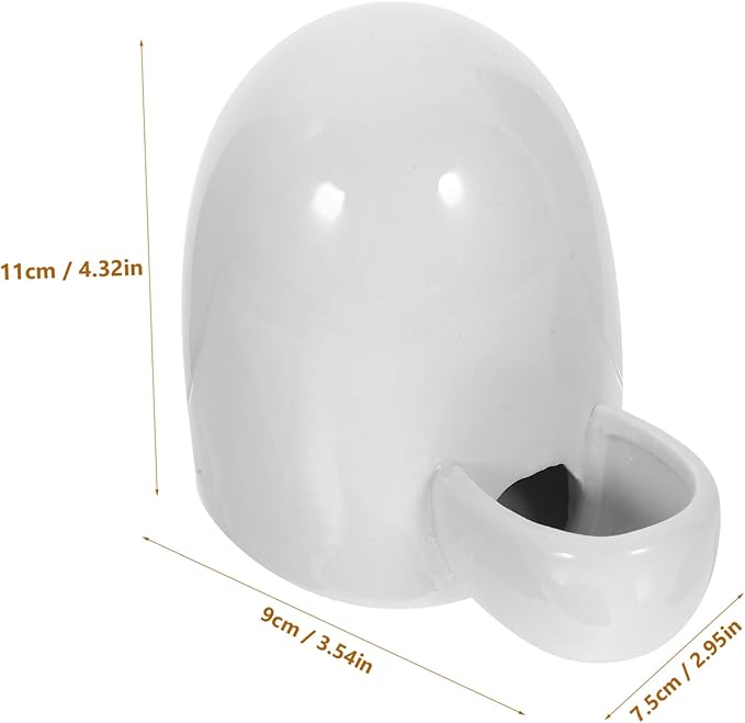 Happyyami Rabbit Drinking Bowl Small Animals Drinking Bowl Automatic Pet Rabbit Food Bowl Doggie Water Bottle Bunny Feeder Self-Dispensing Pet Supplies Automatic Drinking Fountain White Mini