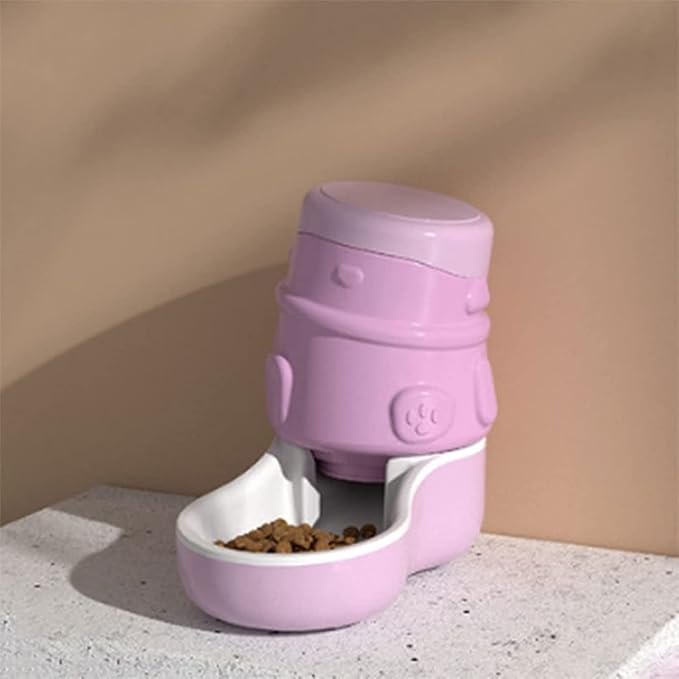 Fountain Automatic Pet Food Feeder and Water Dispensers Set,Dog Feeder and Cat Water Dispenser 3.2L Gravity Dog Feeder Easily Clean Pet Supply Pet Water Dispenser
