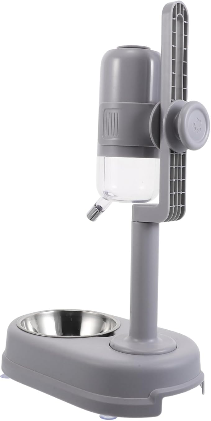 Double-Layer Pet Feeder and Automatic Water Dispenser Stainless Steel Bowl with Detachable Food Container for Dogs and Cats Puppy Feeder Dispenser for Home Use
