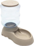 3.75L Large Automatic Feeder Drinker Dispenser Pet Bowl Dish(Feeder Gray)