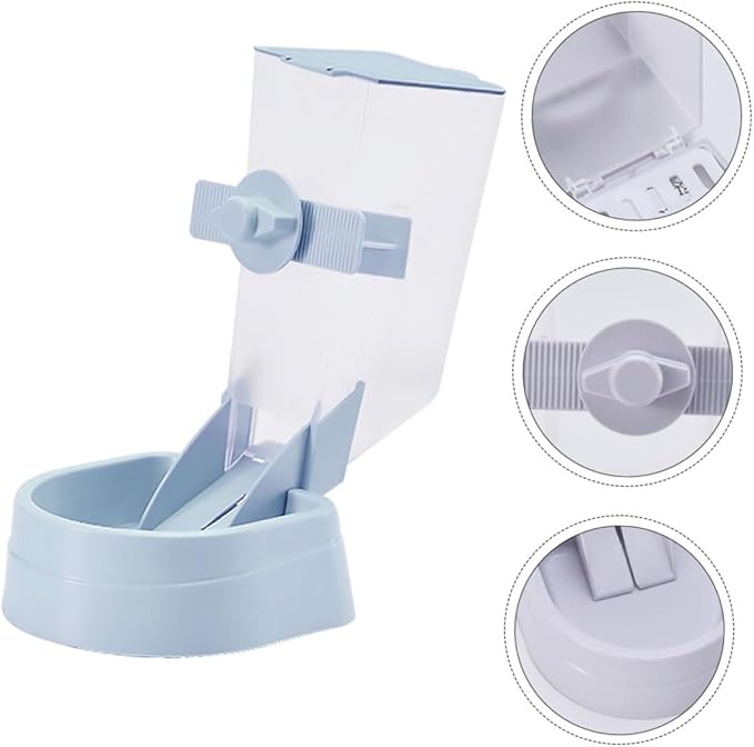 SUPVOX Automatic Pet Food Dispenser Hanging Dog Feeder 2L Large Capacity Gravity-Operated Bowl for Cage Feeding Suitable for Puppies and Adult Dogs