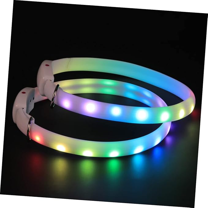 NOLITOY Rechargeable Dog Collar Led Lights Reflective Luminous Collar for Pets